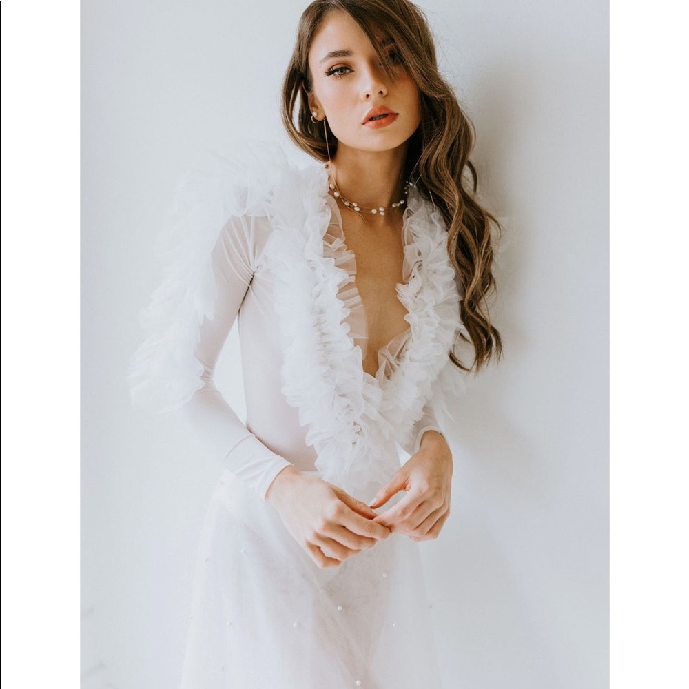 Ruffle Mesh Body Suit